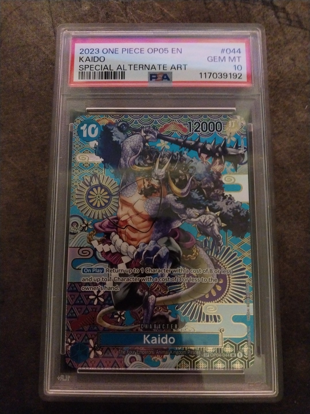 One Piece Kaido OP05-044 SR SP English Awakening of the New Era PSA 10