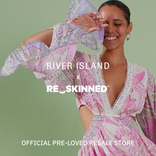 Vestido corto de buceo River Island blanco para mujer talla M - Imagen 5 de 13