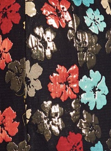 Maia Jacquard A-Line Dress Size 6 Multicolor Floral Metallic Sleeveless New NWT - Picture 3 of 10