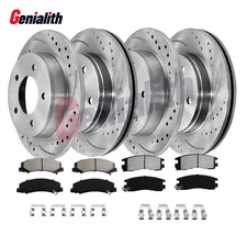 Front Rear Brake Rotors Brake Pad for 2006 - 2010 Chevrolet Impala Monte Carlo