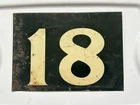 Vintage 1930s Gas Price Service Station 18 Cents Metal Marker 2 Sided