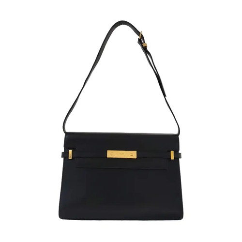 Yves Saint Laurent MANHATTAN Handbags Leather Black Free Shipping | Duties Paid