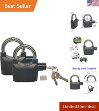 Heavy-Duty Universal Alarm Lock System - 110dBA Security with 3 Keys, 2 Pack