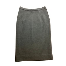 Kimberly Knit Skirt Women 10 Blue Gray 100 Wool Made in Italy Vintage