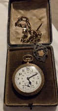 1905 E Howard Series 2 Pocket Watch 24 hr railroad dial, chain original box