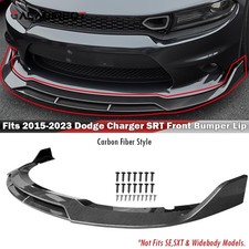 For 15-23 Dodge Charger Srt Carbon Fiber Style Front Bumper Lip Splitter Spoiler For 15-23 Dodge Charger Srt Carbon Fiber Style Front Bumper Lip Splitter Spoiler