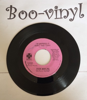RUDIE WHALING Vaudeville Rock Revue 7'' Promo Copy Cassie Run Away ,I'm Surprised