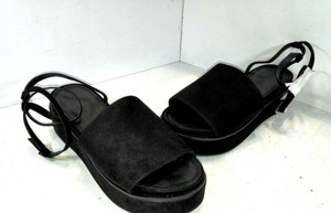 tabitha chunky flatform sandals in black