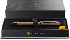 Penna a sfera Cross Century II beige terrestre con PVD nero nuova con scatola AT0082-166