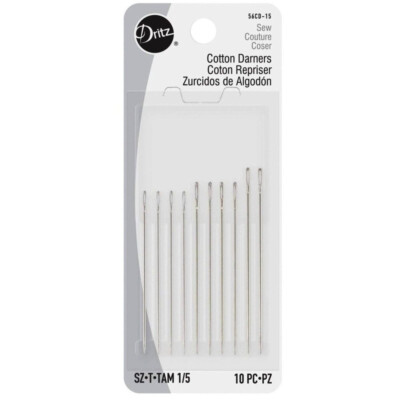 Dritz 10 Cotton Darners Hand Needles, Size 1/5, #56CD-15