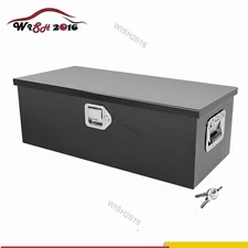 30" Black Steel Pick Up Truck Tool Box Truck Bed Tool Box Waterproof Tool Box