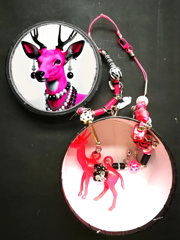 Collar colgante corzos naturaleza animal bosque saluvage joyería dijes joyería Foto 3 de 4