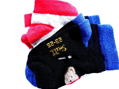 Steiff trainer socks in a double pack, dark blue and grey size 86-110