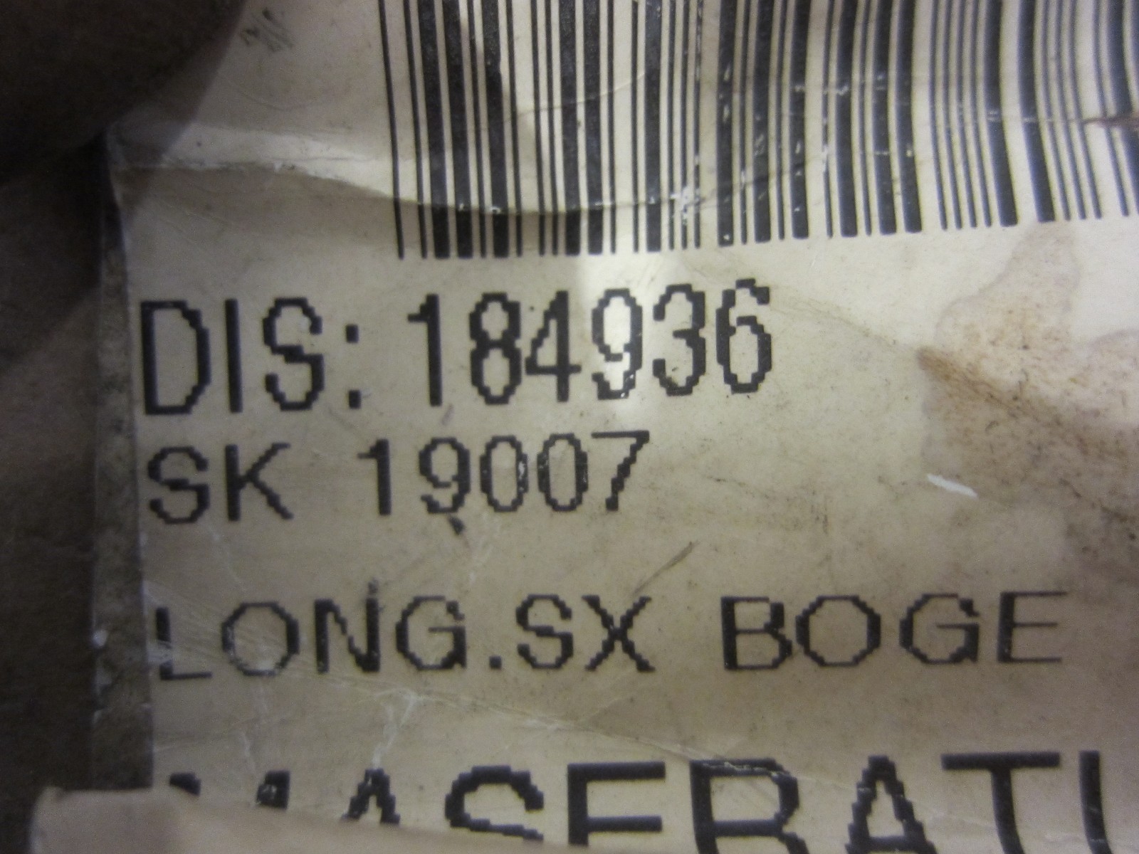Maserati 4200 Coupe.LH Longitudinal Cables Part# 184396