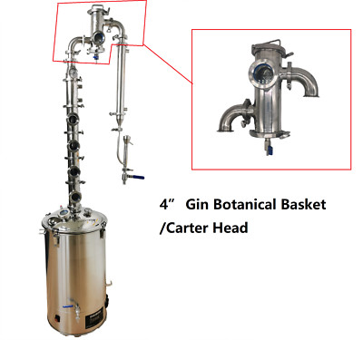 Post Postion 4'' S.S Gin Botanical Basket/Carter Head for 2-4'' Modular stills  