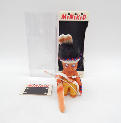Schildkröt Minikid Indianer Figur  - ca. 13 cm - 60er Jahre - Vintage
