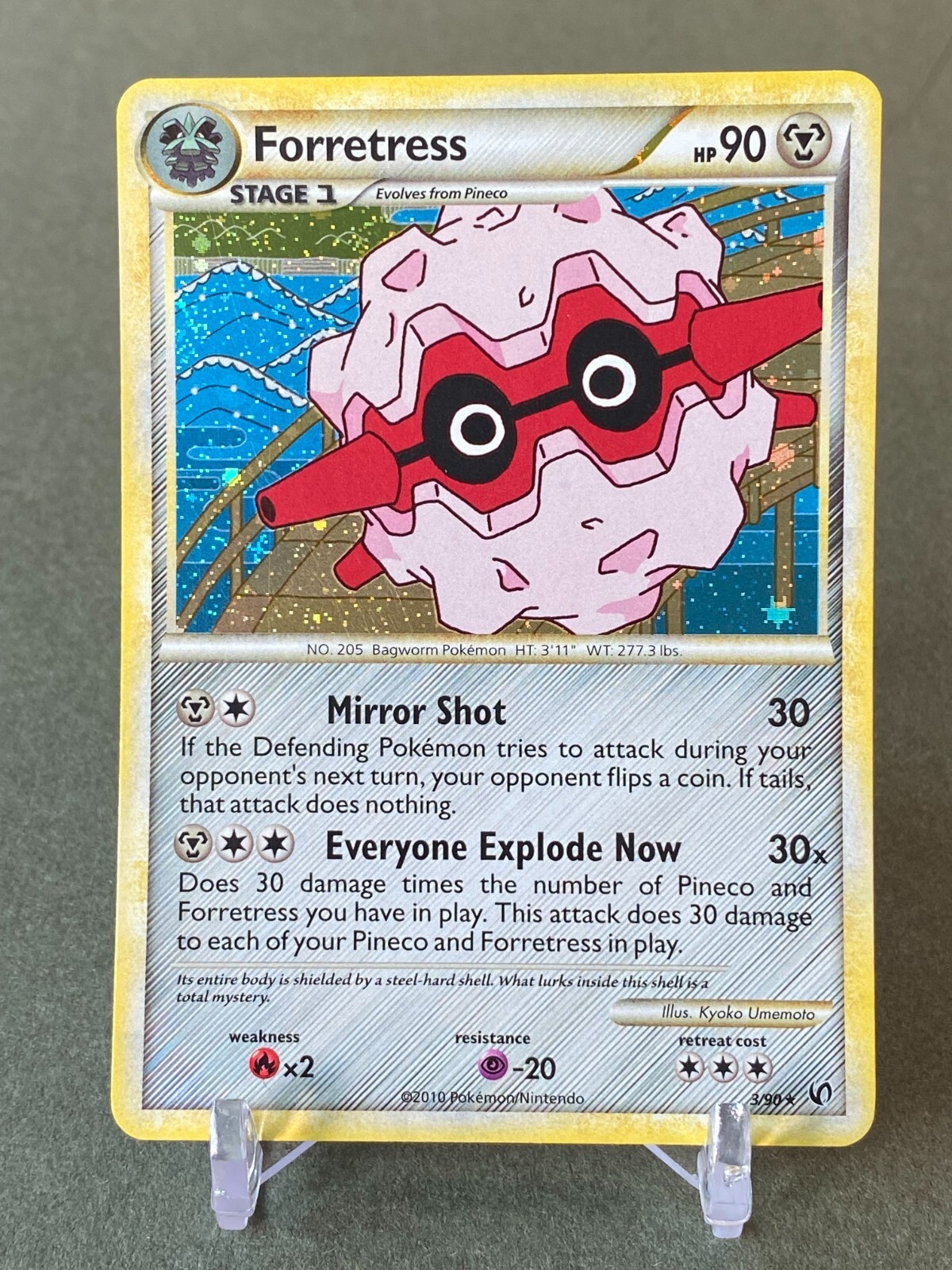 Pokemon Forretress 3/90 HGSS Undaunted Holo Rare NM