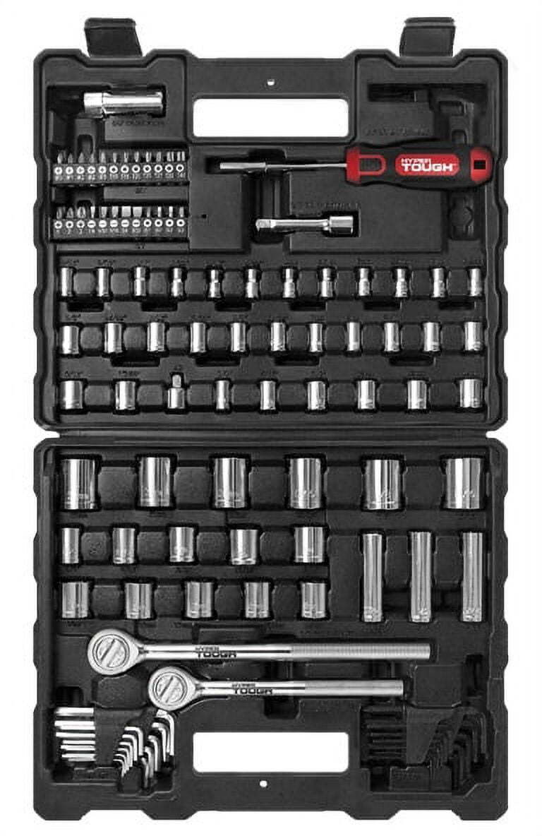 107-piece 1/4, 3/8, 1/2-inch drive socket set (machinist's)