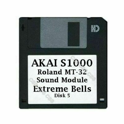 Akai S1000 Floppy Disk Roland MT-32 Sound Module Extreme Bells Disk 5