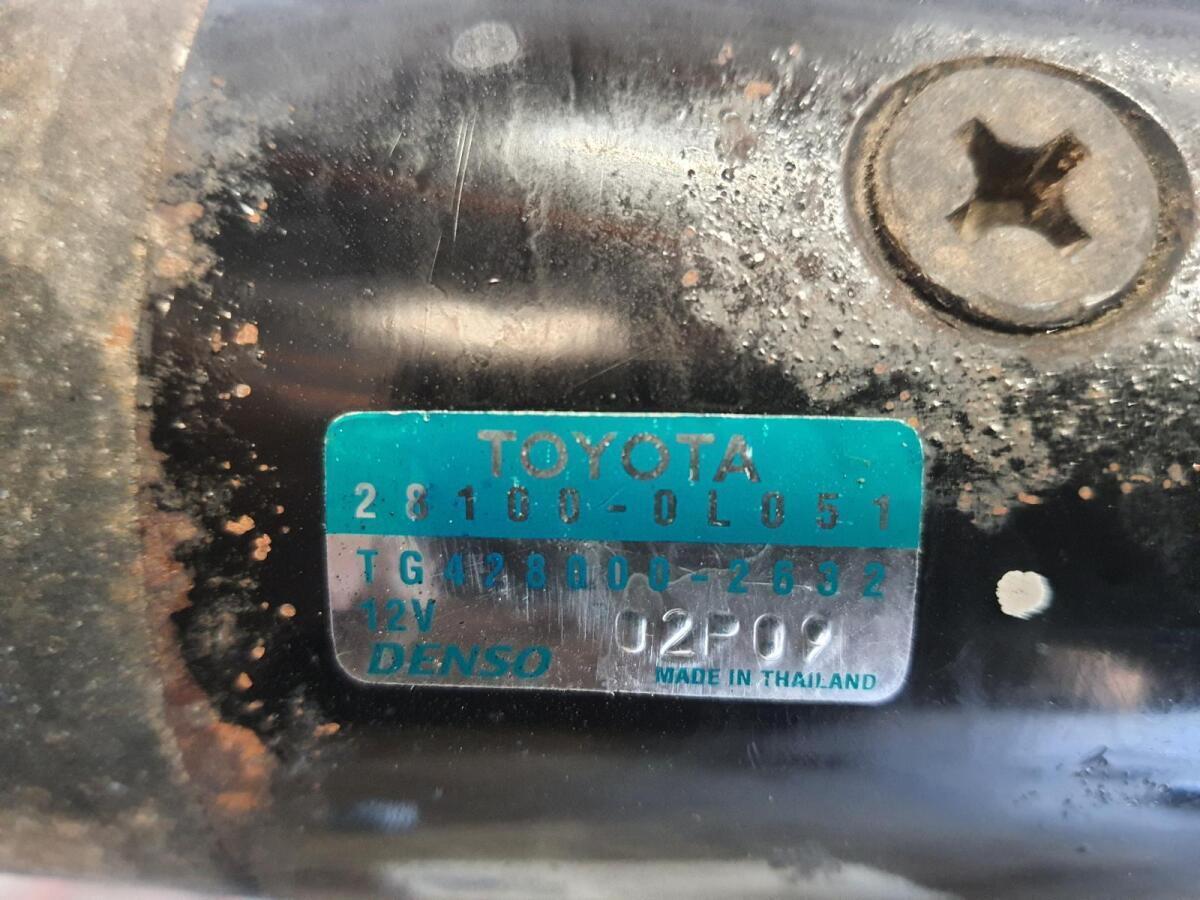 TOYOTA HILUX STARTER MOTOR MANUAL/AUTO 3.0/2.5 1KDFTV 20062016 28100