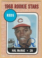 2001 TOPPS ARCHIVES HAL MCRAE FAN FAVORITES CERTIFIED AUTOGRAPH #111