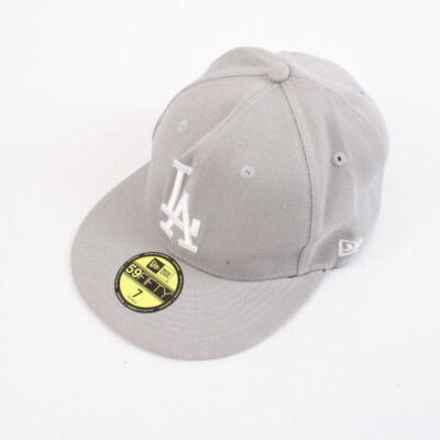 New Era 59Fifty Cap MLB Los Angeles Dodgers Mens Hat, Gray, Size 7 (55.8cm)