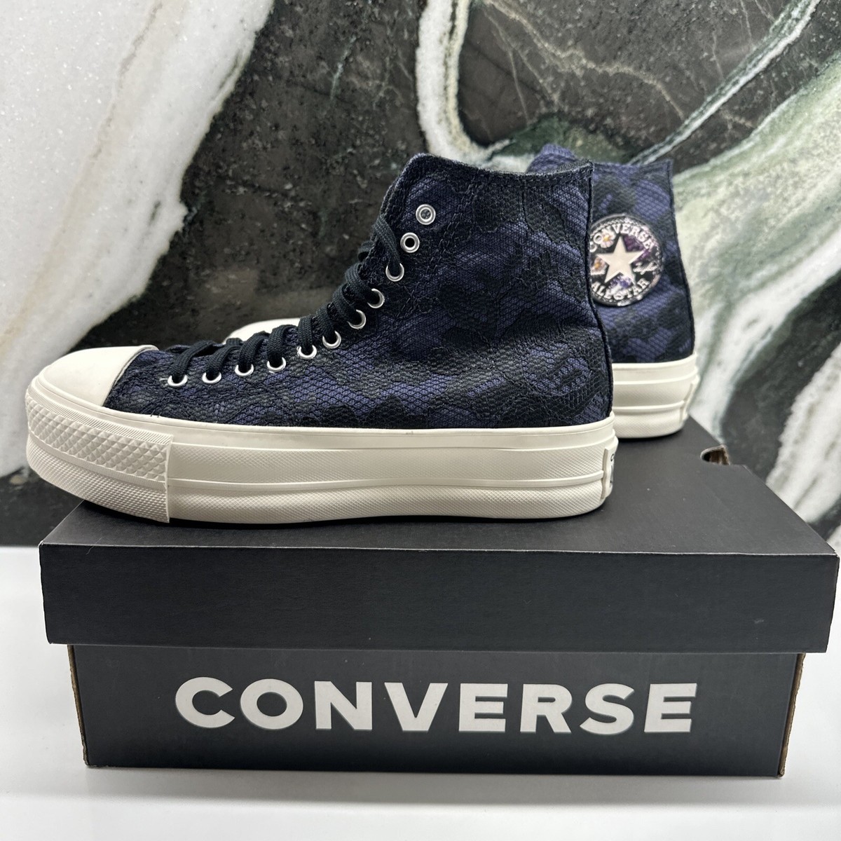 Converse CTAS Hi Platform Womens Shoes Embroidered Floral Sneakers