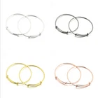 5PCS Adjustable Brass Bangles Jewelry Bracelet Making Multi-Colors 2-1/2"(64mm)