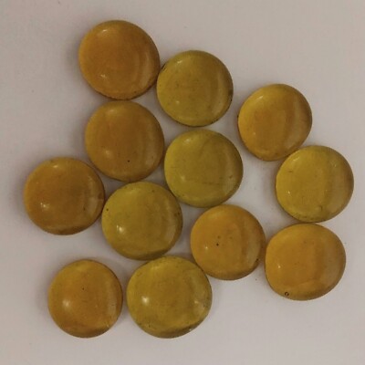 GELB Glassteine Nuggets Muggelsteine Crystal 415g, 111 Stück (ca17mm) 