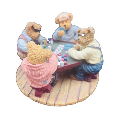 Boyds Bear Bearstone Annie Tex Jack And Chip Shuffle Up & Deal Figurine 2277965