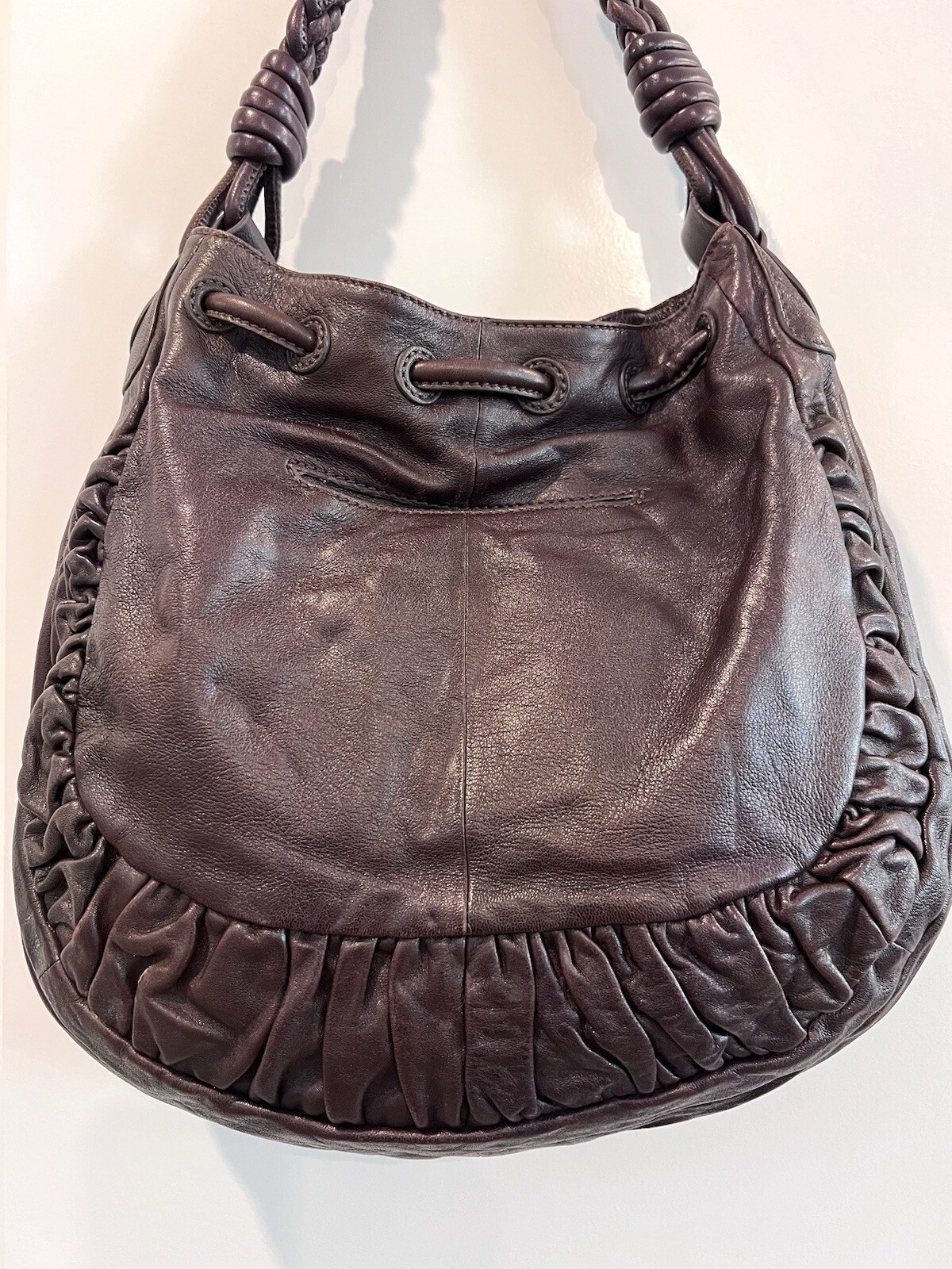 Brighton Lockheart Masterpiece Gabby Brown Leather Pretzel Hobo Shoulder Bag image 7