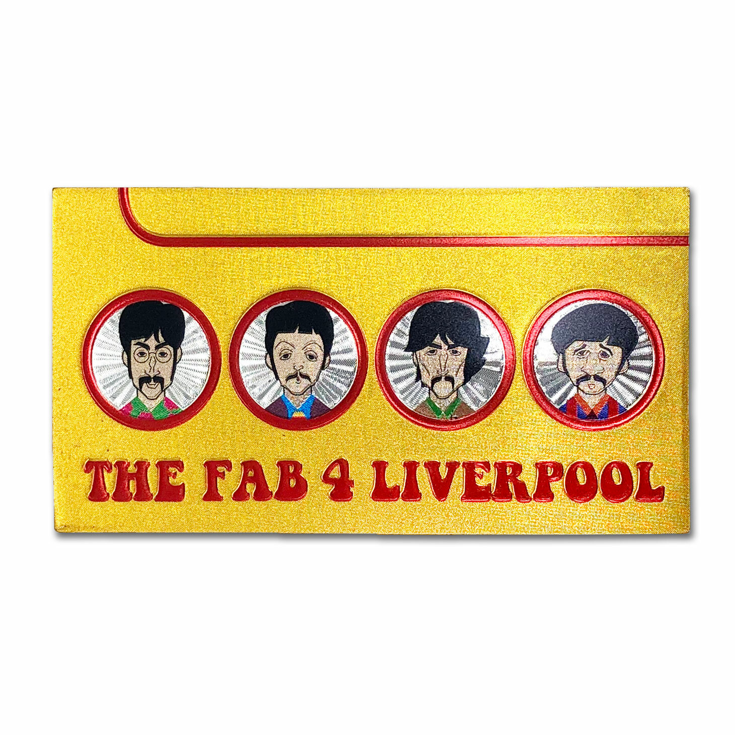 Beatles - Yellow Submarine Portholes Foil Fridge Magnet