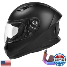 JAGASOL DOT Lightweight Full Face Motorcycle Street Bike Helmets with Extra T