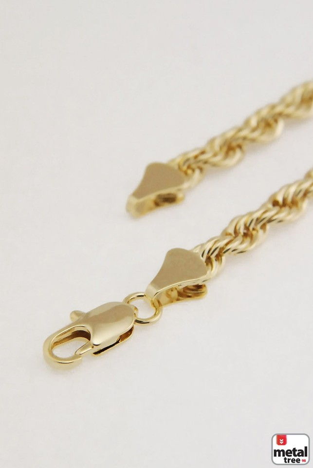 16", 18", And 20" 0.8mm Baby Rope Chain In Gold 20 - Foto 4