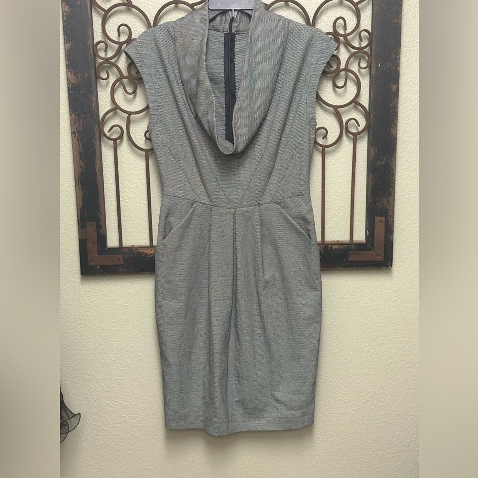 Zara Basic low cowl neck side pockets back zipper… - image 5