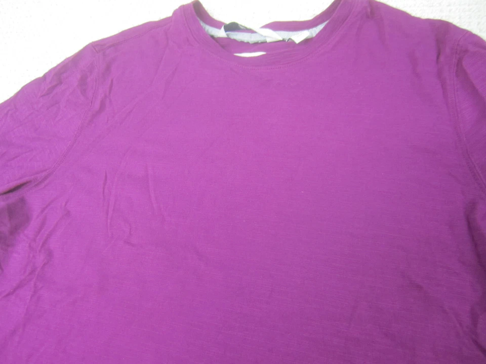 Camisa Joseph Abboud Para Hombres Mediana Púrpura Líquida Suave Cuello Redondo Informal Manga Corta Foto 2 de 4