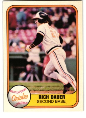 1981 Fleer #182 Rich Dauer Baltimore Orioles