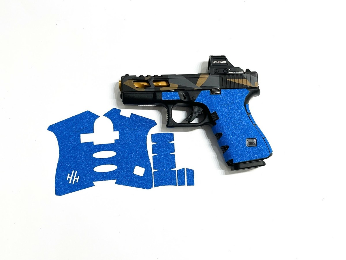 HANDLEITGRIPS Blue Sandpaper Grip Enhancements Gun Part for Glock