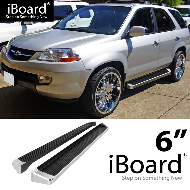 Running Board Style Side Step 6in Silver Fit Honda Pilot Acura MDX