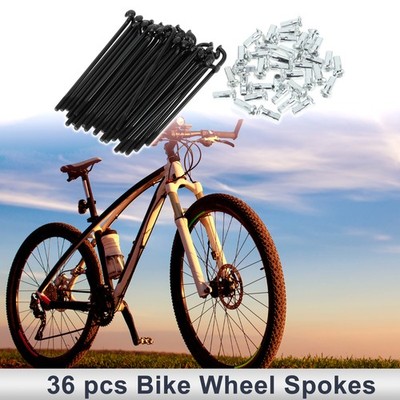 1 Set 12G 72mm Länge Fahrrad Speichen Nippel Carbon Stahl Schwarz Universal