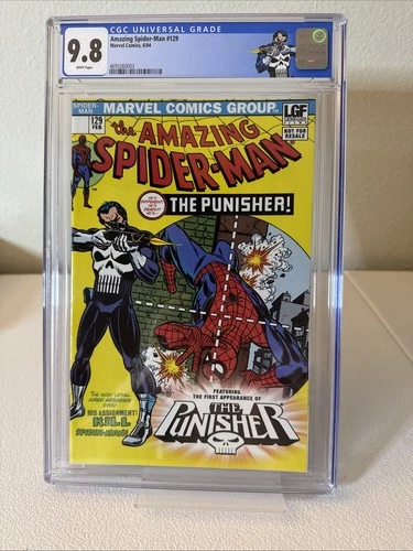 Amazing Spider-Man #129 Marvel-Punisher Lions Gate Reprint-Custom Label-CGC 9.8