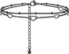 Stainless Steel Chain Anklets for Women, Silver/Gold Tone, Ankle Bracelets Hypoa