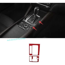 For Mazda 6 Atenza 16-2017 Red Carbon Fiber Center Console Gear Shift Frame ABS