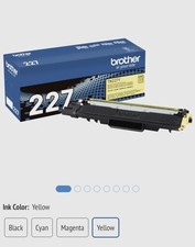 GENUINE- BROTHER TN227Y High Yield Color Toner Cartridge (WEIGHS 68% FULL) READ!