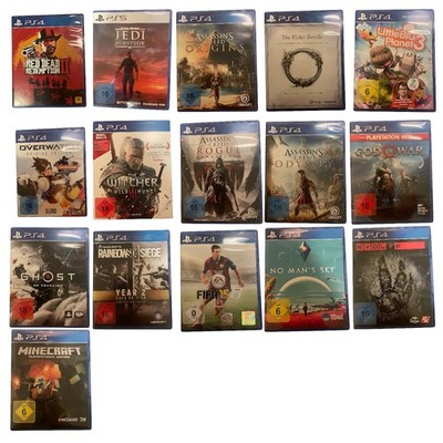 PS4/PS5 Spielepaket 16er Konvolut | Minecraft, Red Dead 2, Ghost of Tsushima,...