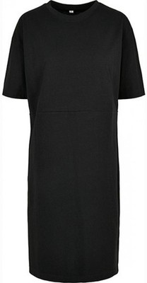 Damen Organic Oversized Slit T-Shirtkleid | Build Your Brand | BY181