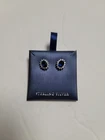 Precious Vivid Blue Sapphire 10.70Ct 925 Sterling Silver Handmade Halo Earrings