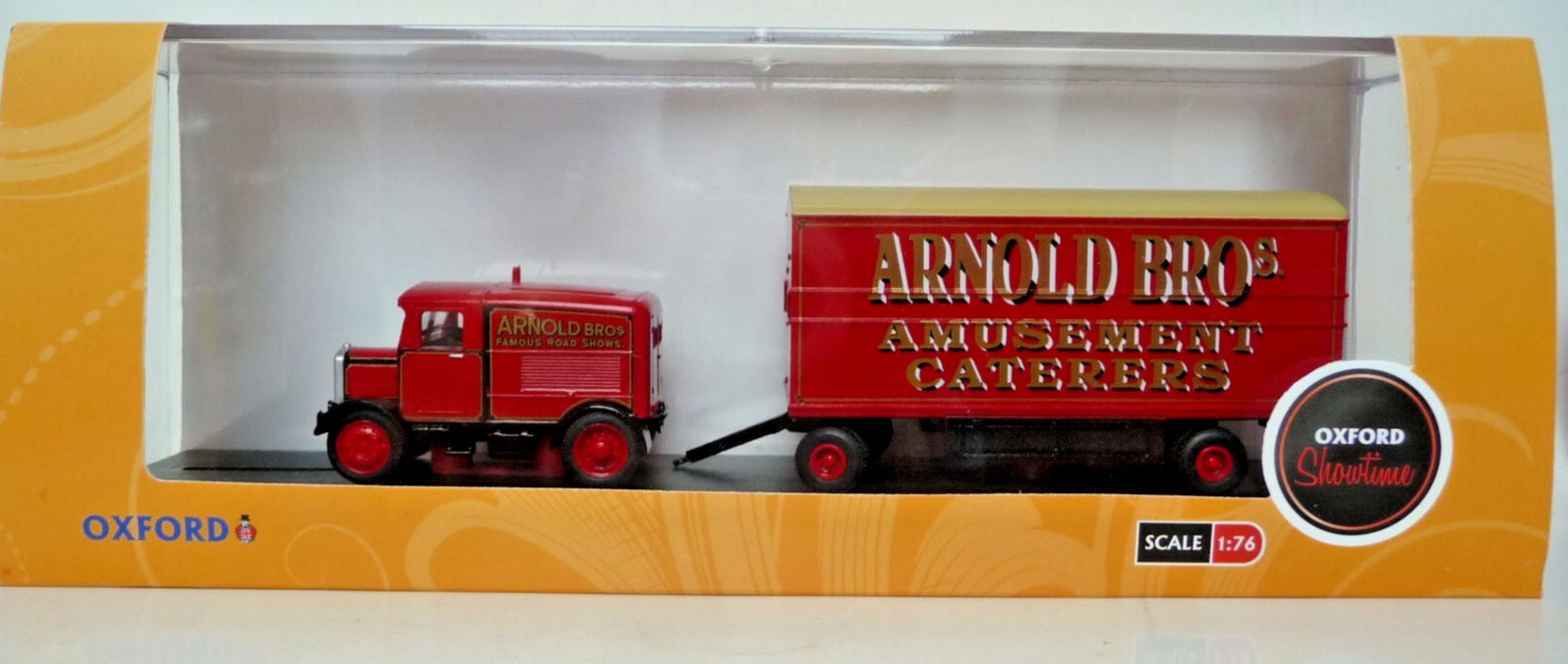 Oxford Diecast 76SST007 Scammell Showtrac & Dodgem Trailer Arnold Bros OO Gauge