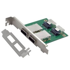 SFF-8087 to 2 Port External HD SFF-8088 PCI Mini SAS Card Female Adapter Board