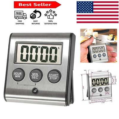 Versatile Digital Timer for Cooking & More - Easy Read LCD & Auto Shut Off